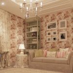 Tapet sub interior de shabby chic