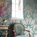 Tapet turcoaz Damask