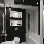 Baie cu design alb-negru