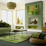 Interior living bej-verde