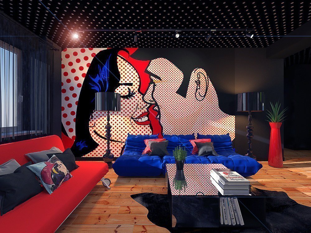 Pop art design interior sales