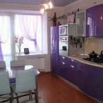 Culoare liliac în designul unei bucătării moderne