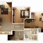 Opțiune de proiect de apartament cu trei camere