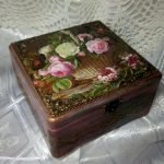 Hnědá decoupage box