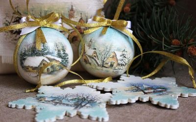 Découpage boules de Noël