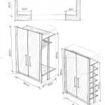Desen de dulap cu dimensiunile 2