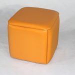 Orange pouf